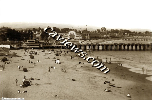 Santa Cruz Beach, 1930, Copyright©1998 California Views