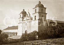 Santa Barbara Mission Circa 1914, If you would like a copy of this photo please contact California Views Thank you