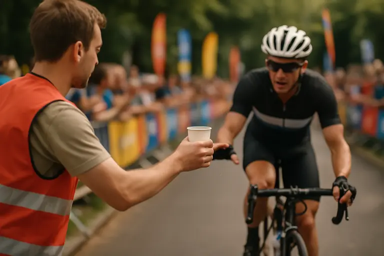 Adaptive cyclist and road riders sharing a mountain course